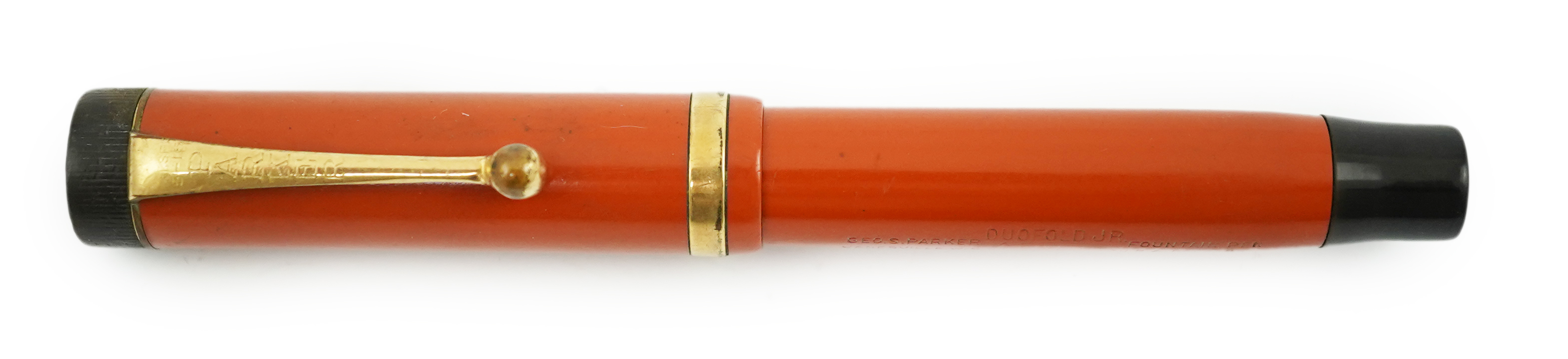 A Parker Duofold Lucky Curve Junior fountain pen